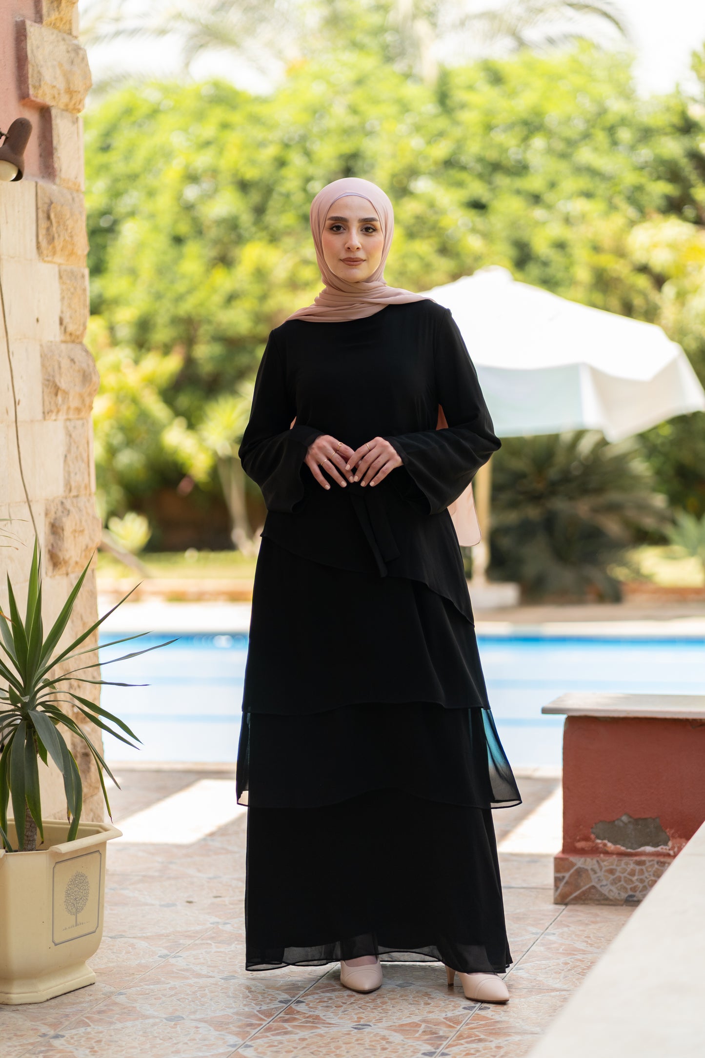 Flora ruffles dress Code 15 Black