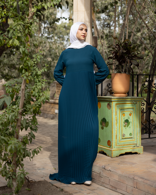Pleated Crepe Code 655 Teal