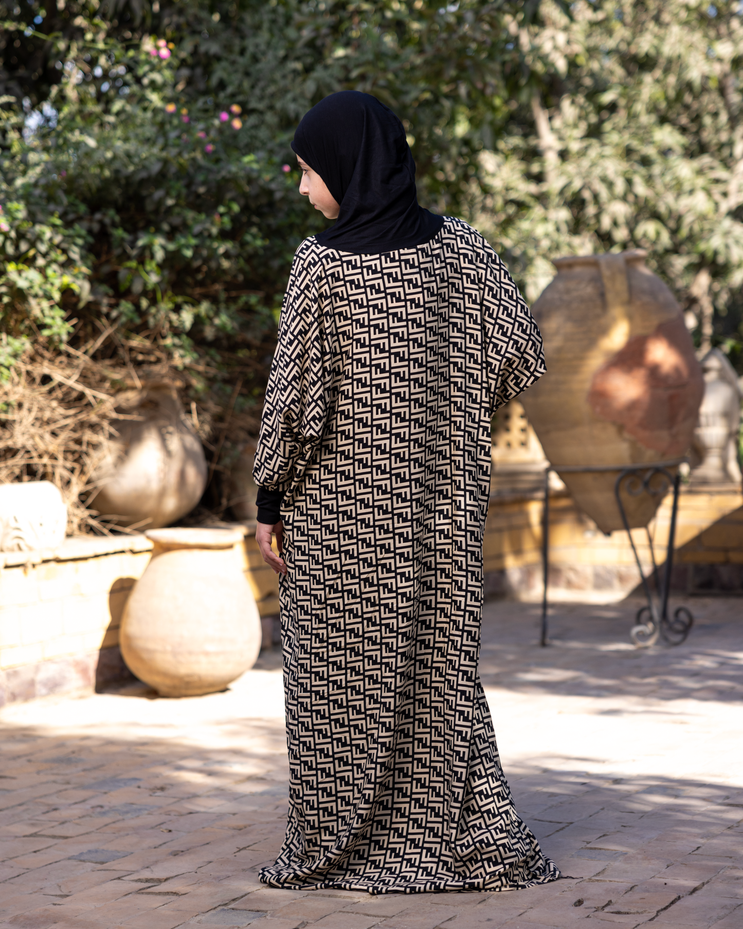 Cotton Viscose Esdal Code 333 girl beige & Black