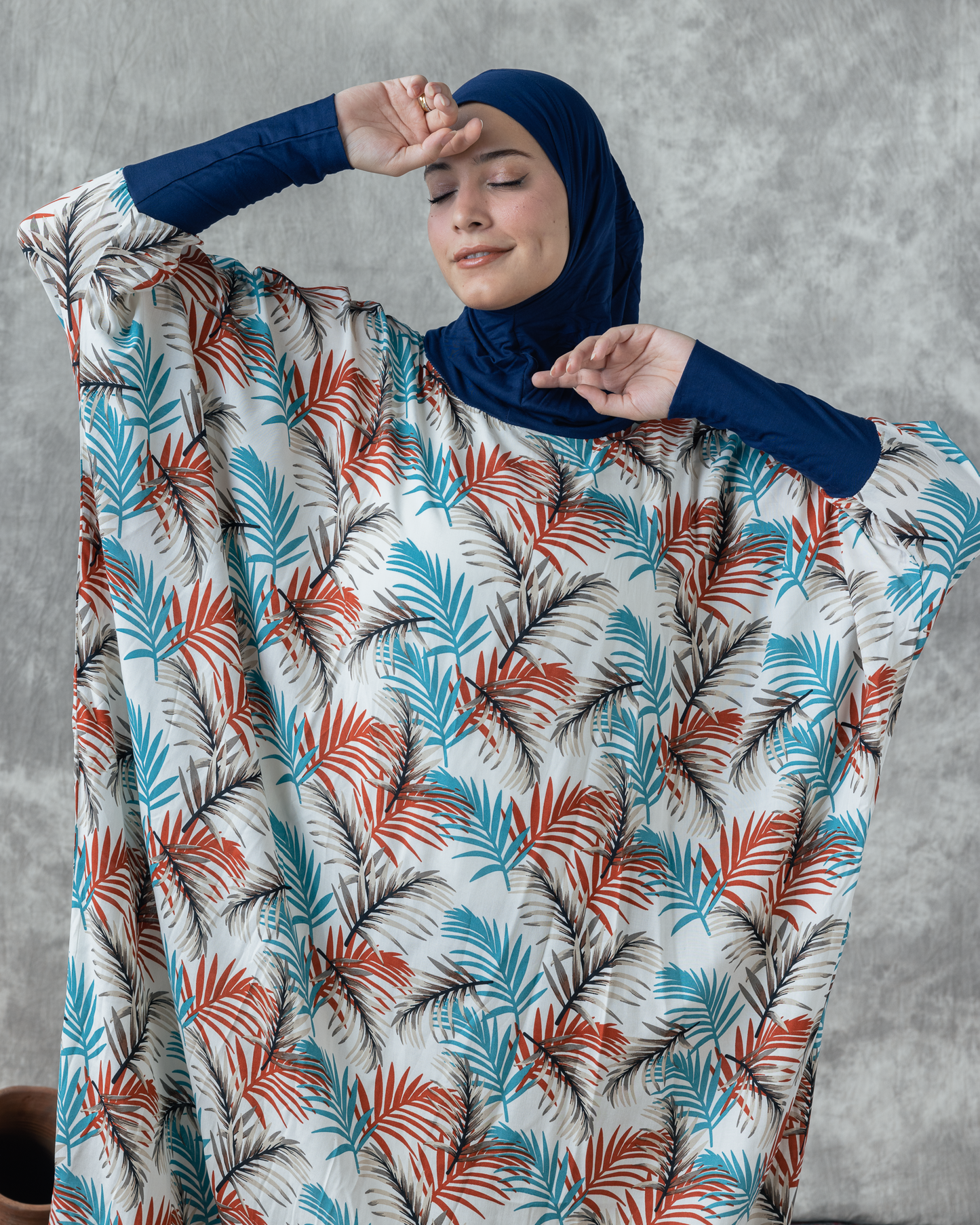Cotton Viscose Prayer Wear Code 333 blue Red