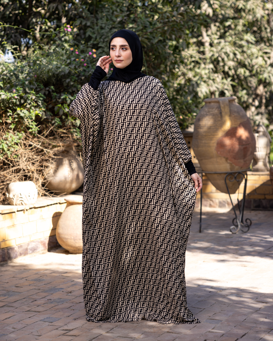 Cotton Viscose Esdal Code 333 Beige & Black