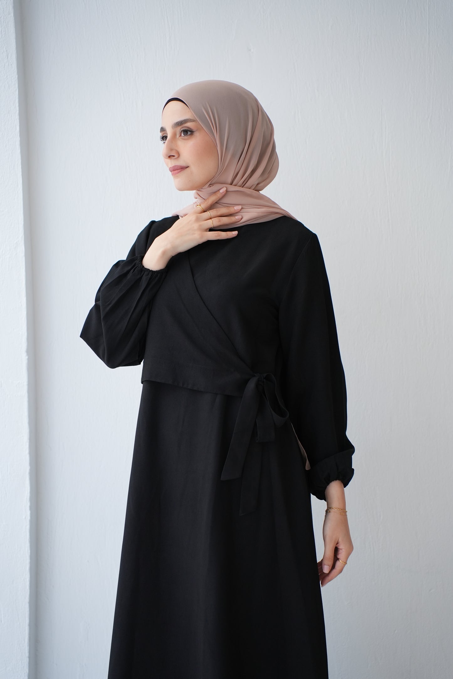 Soft Suede Wrap Dress Code fw400 Black