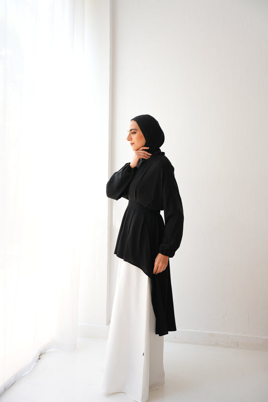 Feminine Silk Blouse Code 407 Black