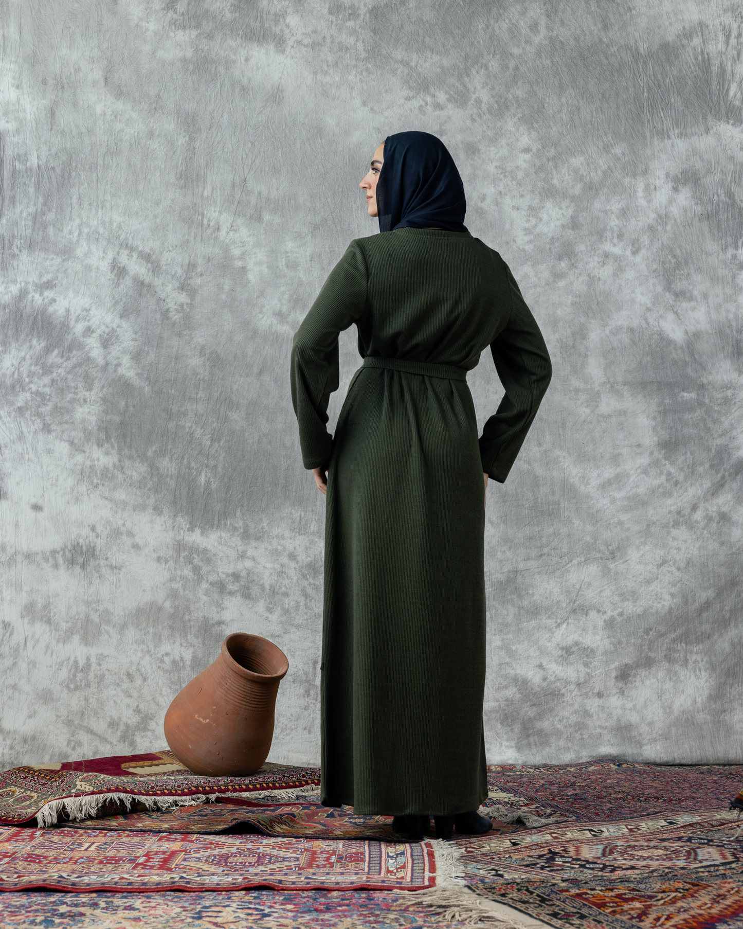 Basic wool Rib Code FW 66 Dark Green