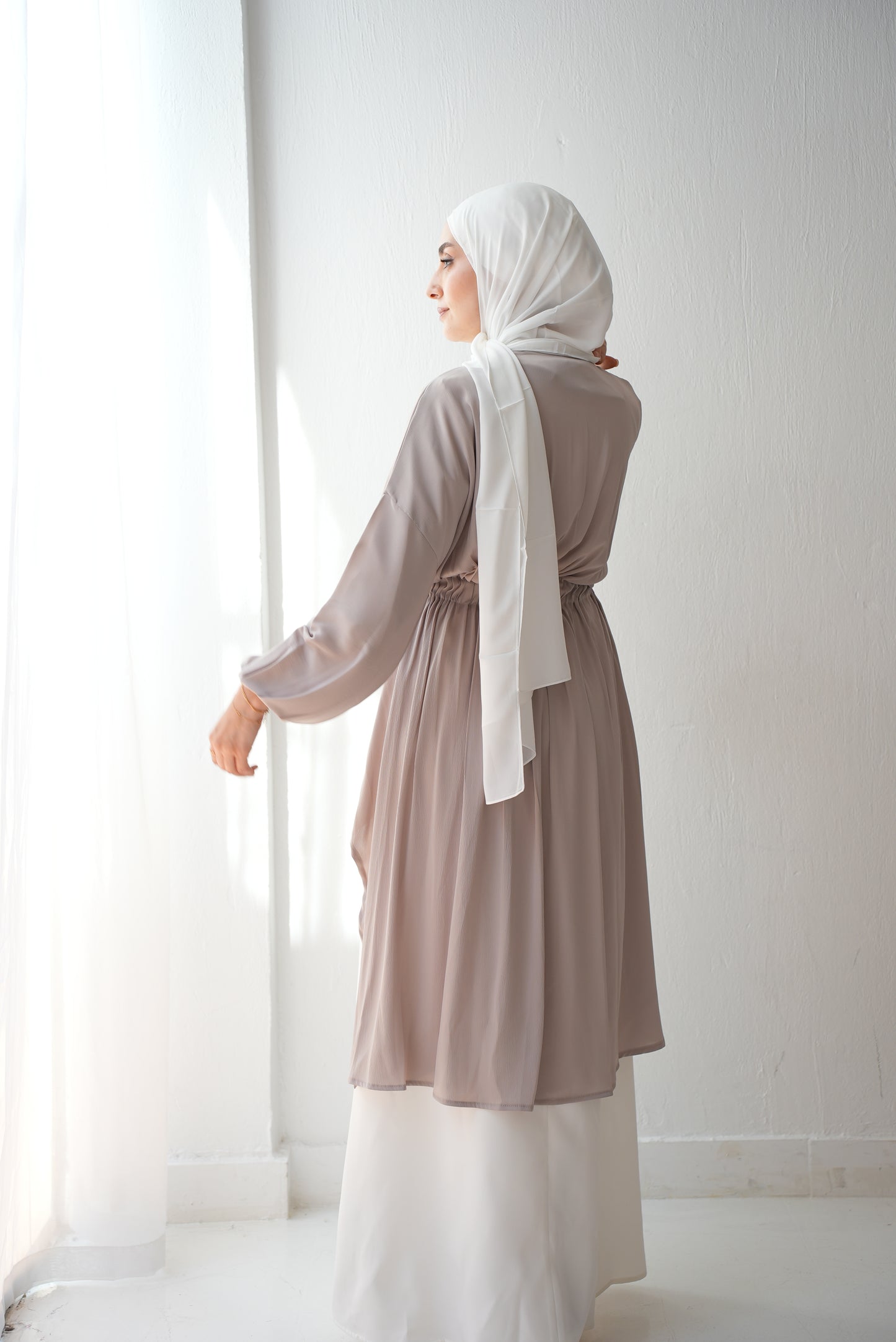 Feminine Silk Blouse Code 407 light beige