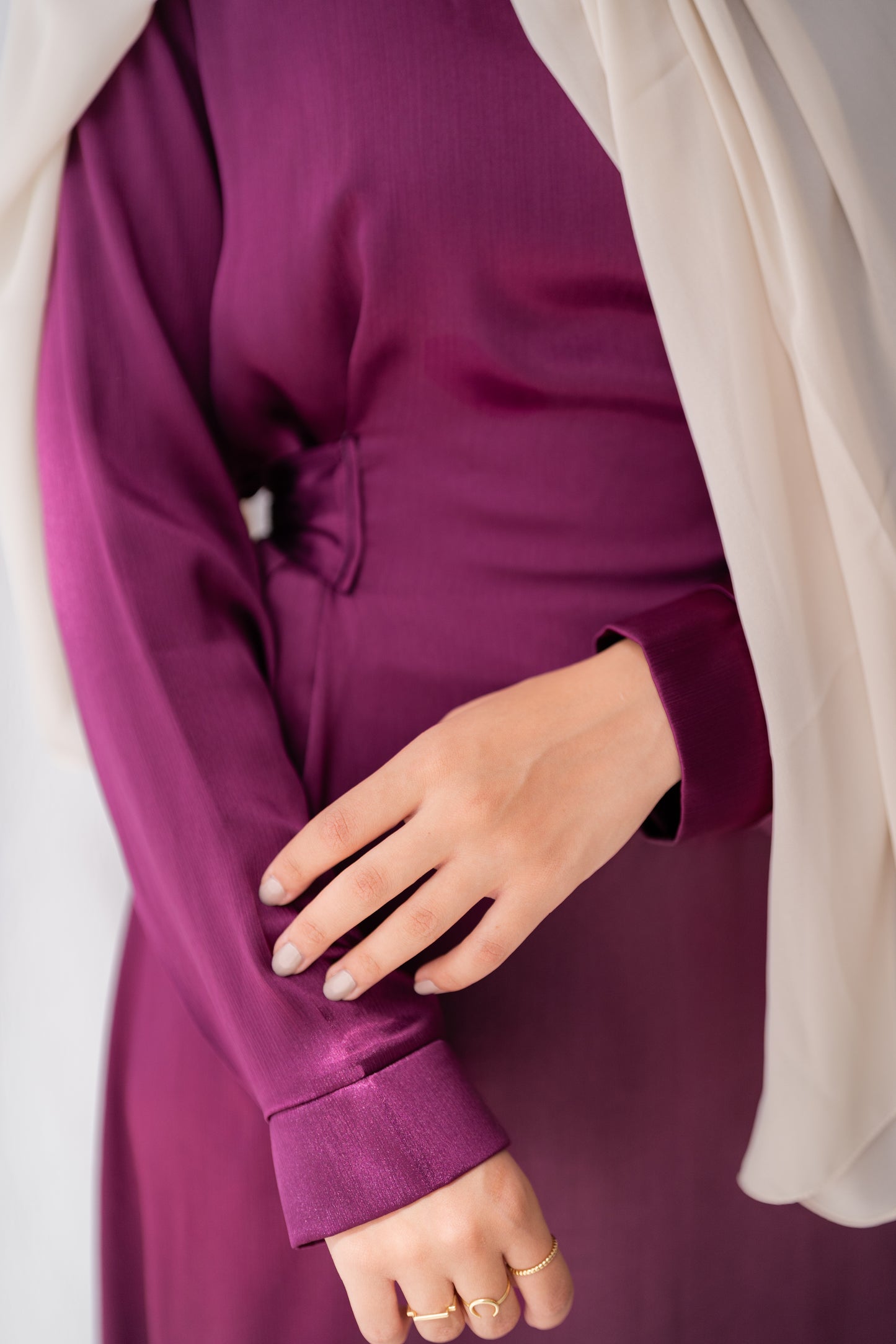 Silk dress with attached belt code 307