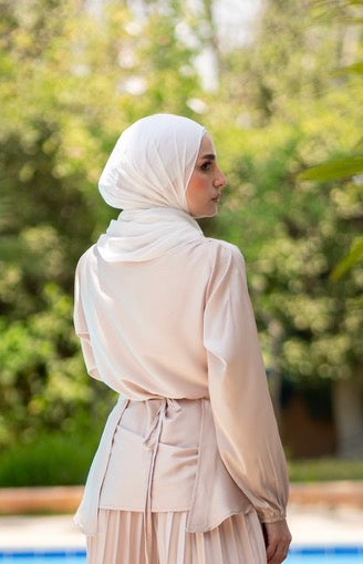 Satin Blouse code 308 light beige