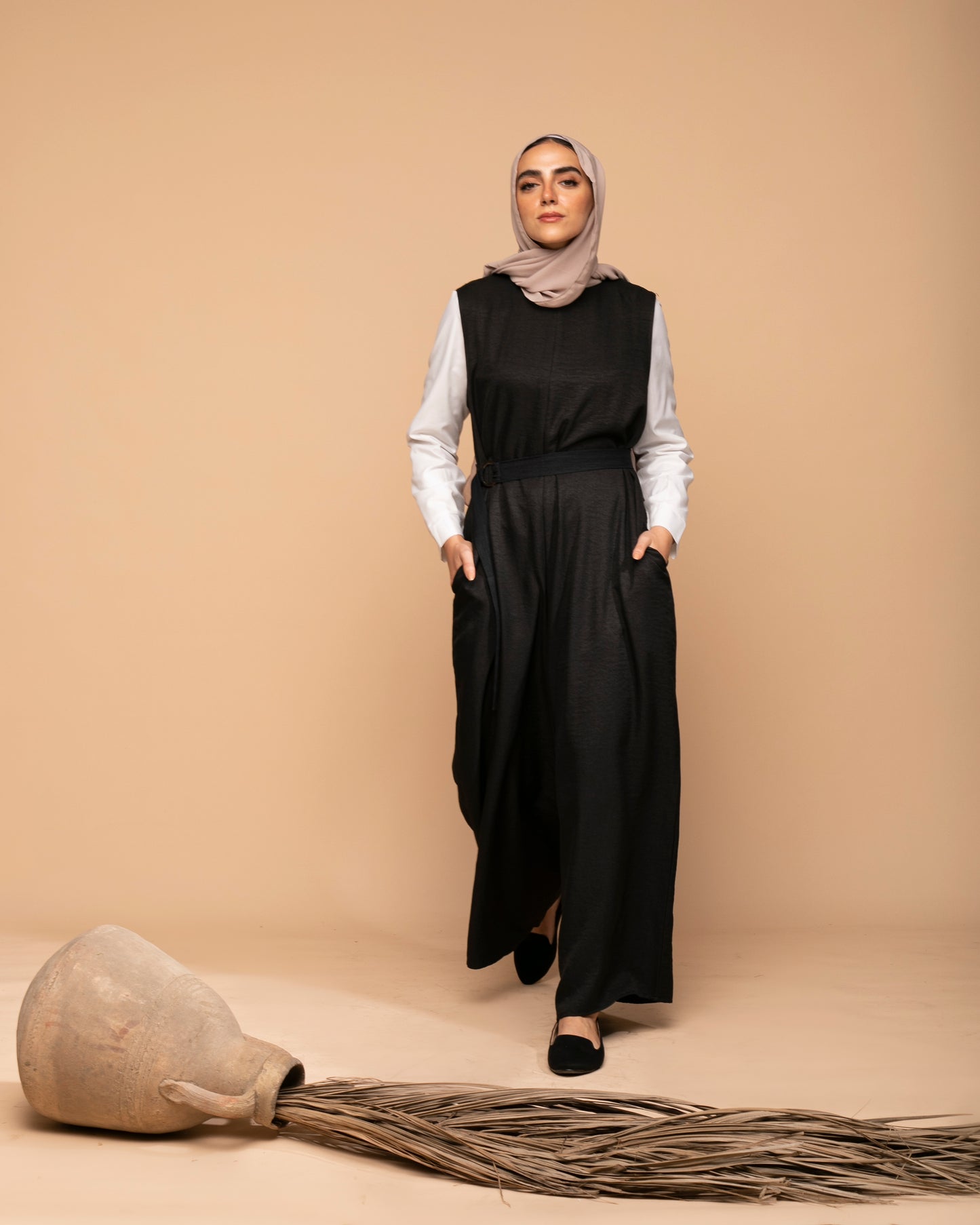 Sleeveless Jumpsuit Black code 117