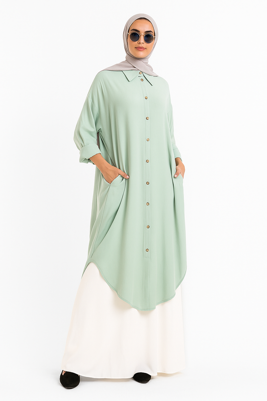 Long linen chemise code 173
