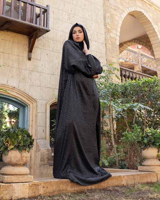 Moroccan Satin Prayer Wear Black