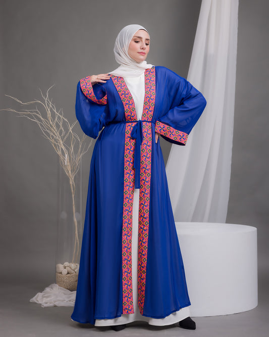 Free Size Chiffon Cape Royal Blue