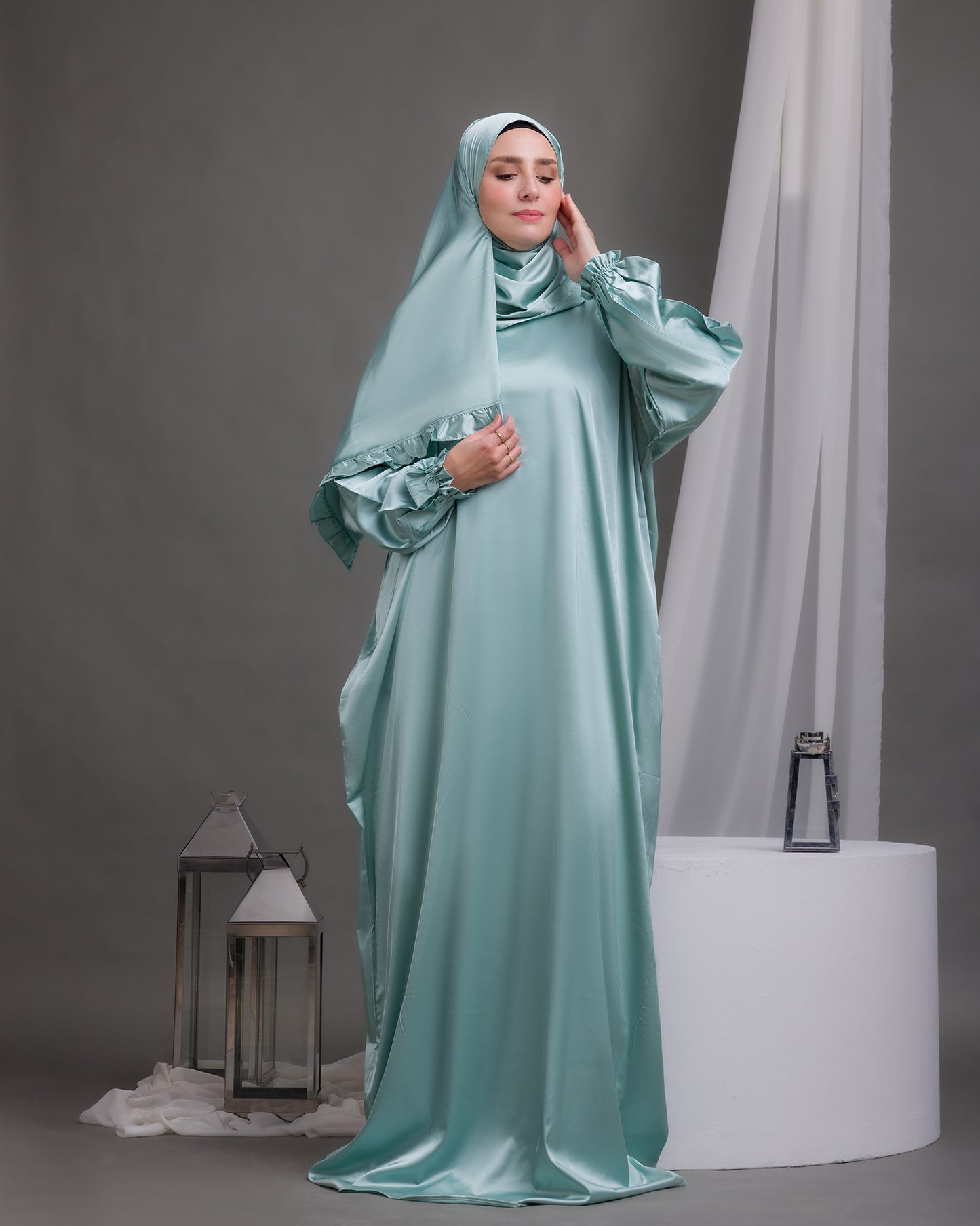 Satin Prayer Wear Mint