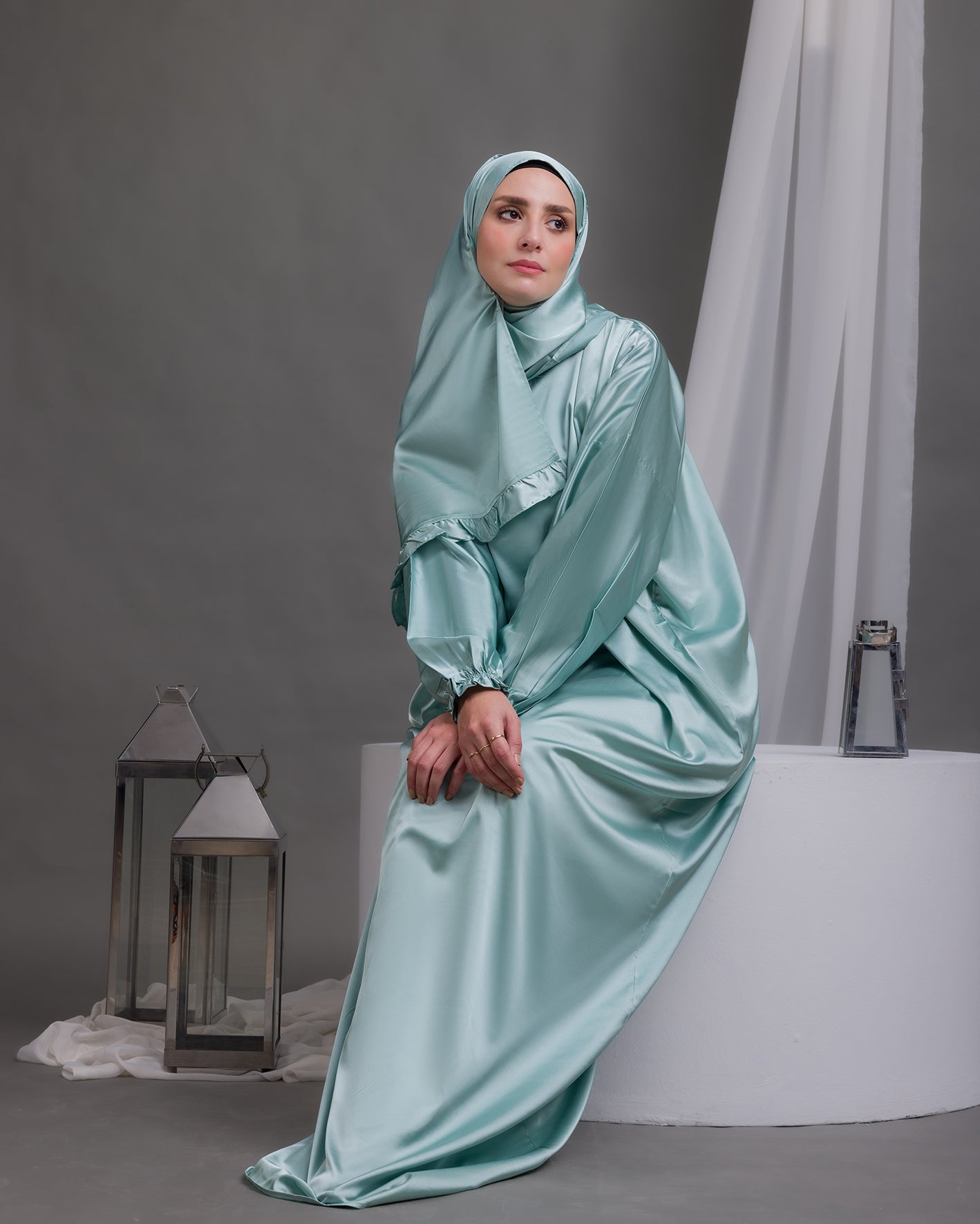 Satin Prayer Wear Mint