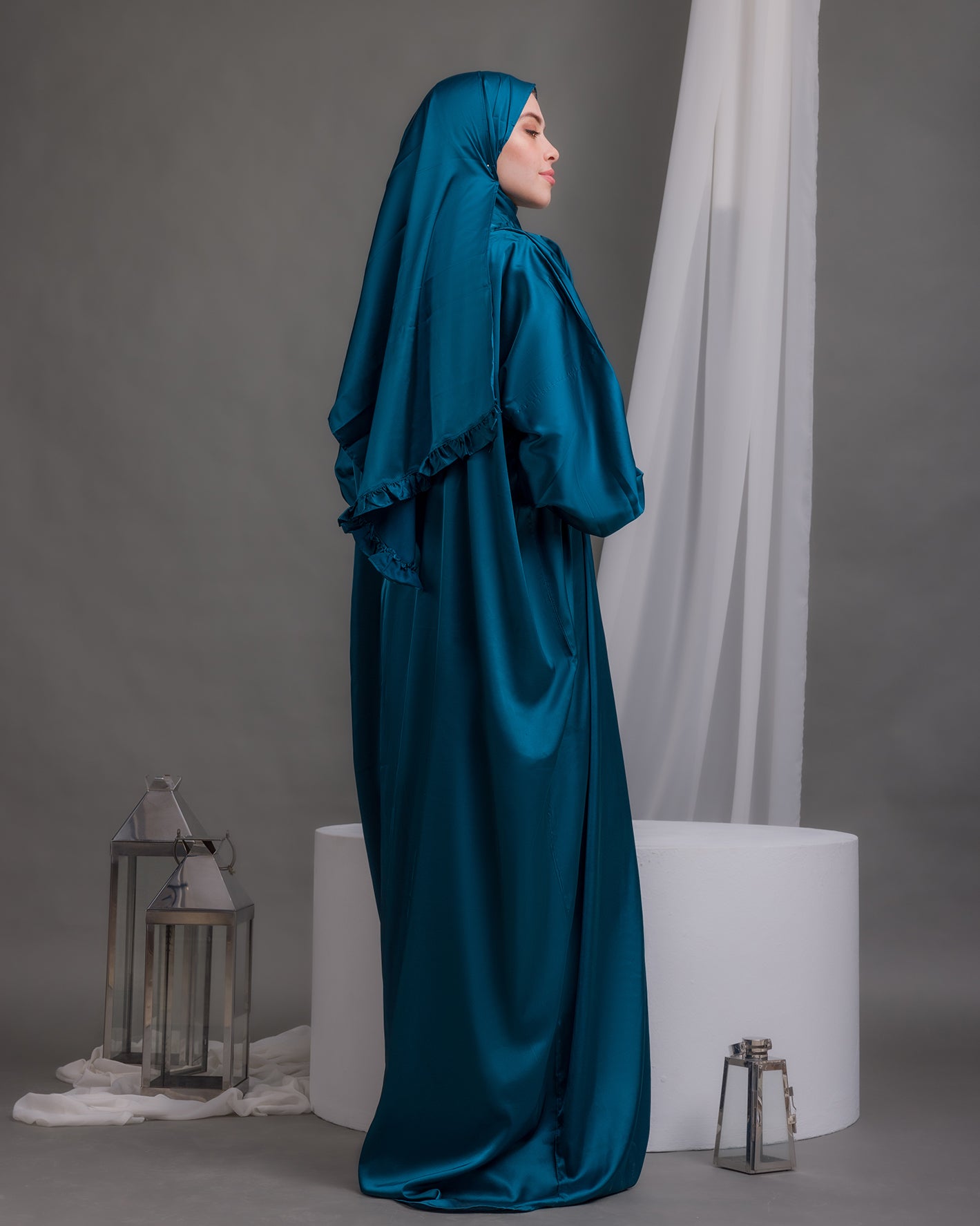 Satin Prayer Wear Teal