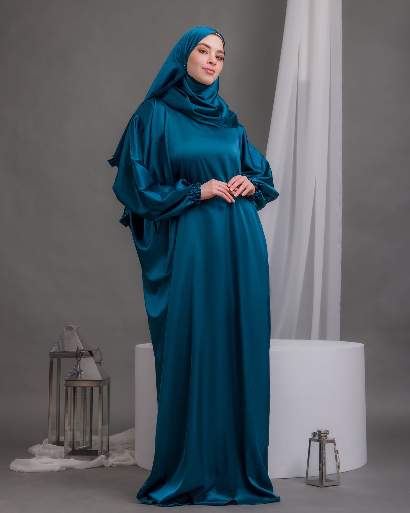 Satin Prayer Wear Teal