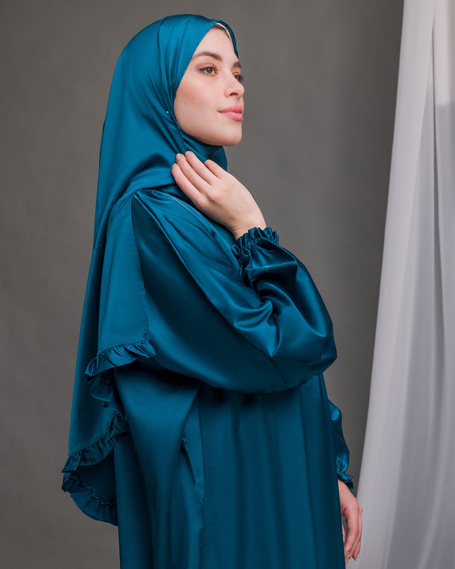 Satin Prayer Wear Teal