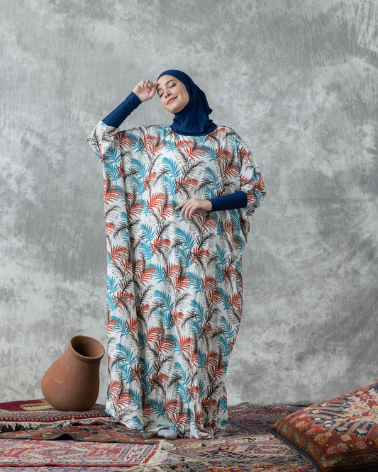 Cotton Viscose Prayer Wear Code 333 blue Red