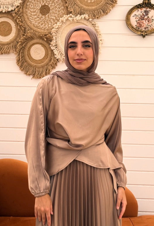 Café Satin Blouse C308