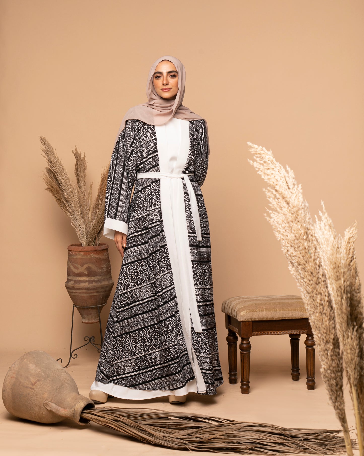 Crepe open abaya code 199