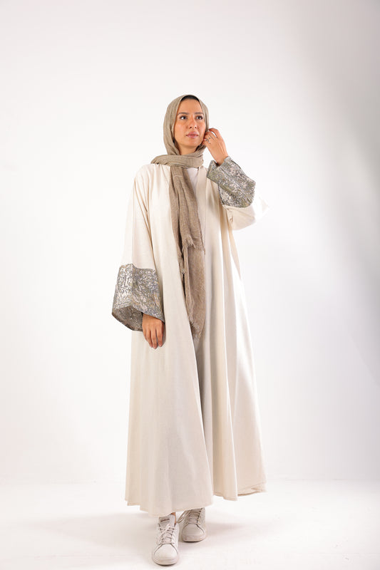 Elegant Shimmer Caftan – Code 511 Off White
