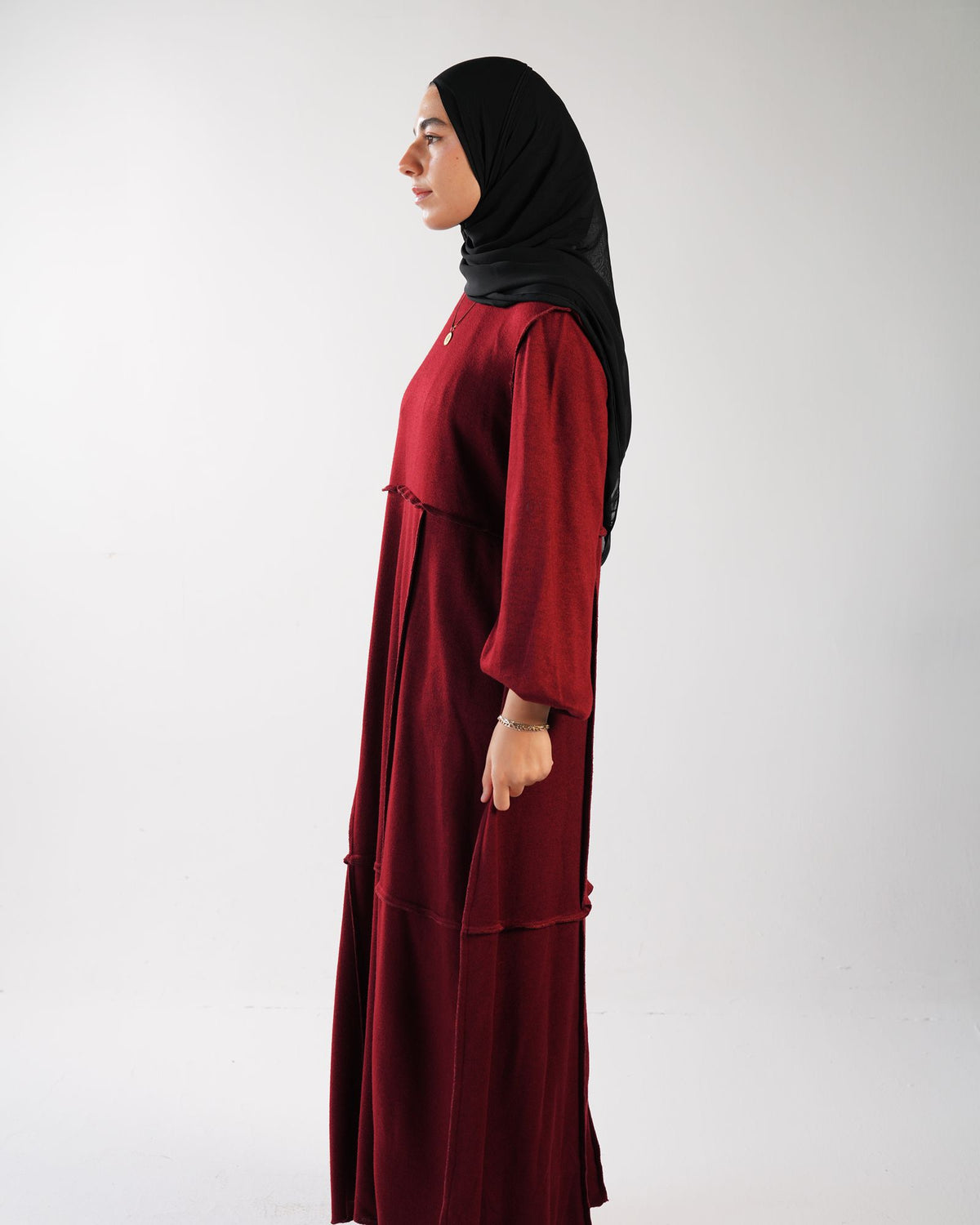 Elara knit Burgundy Dress Fwc703