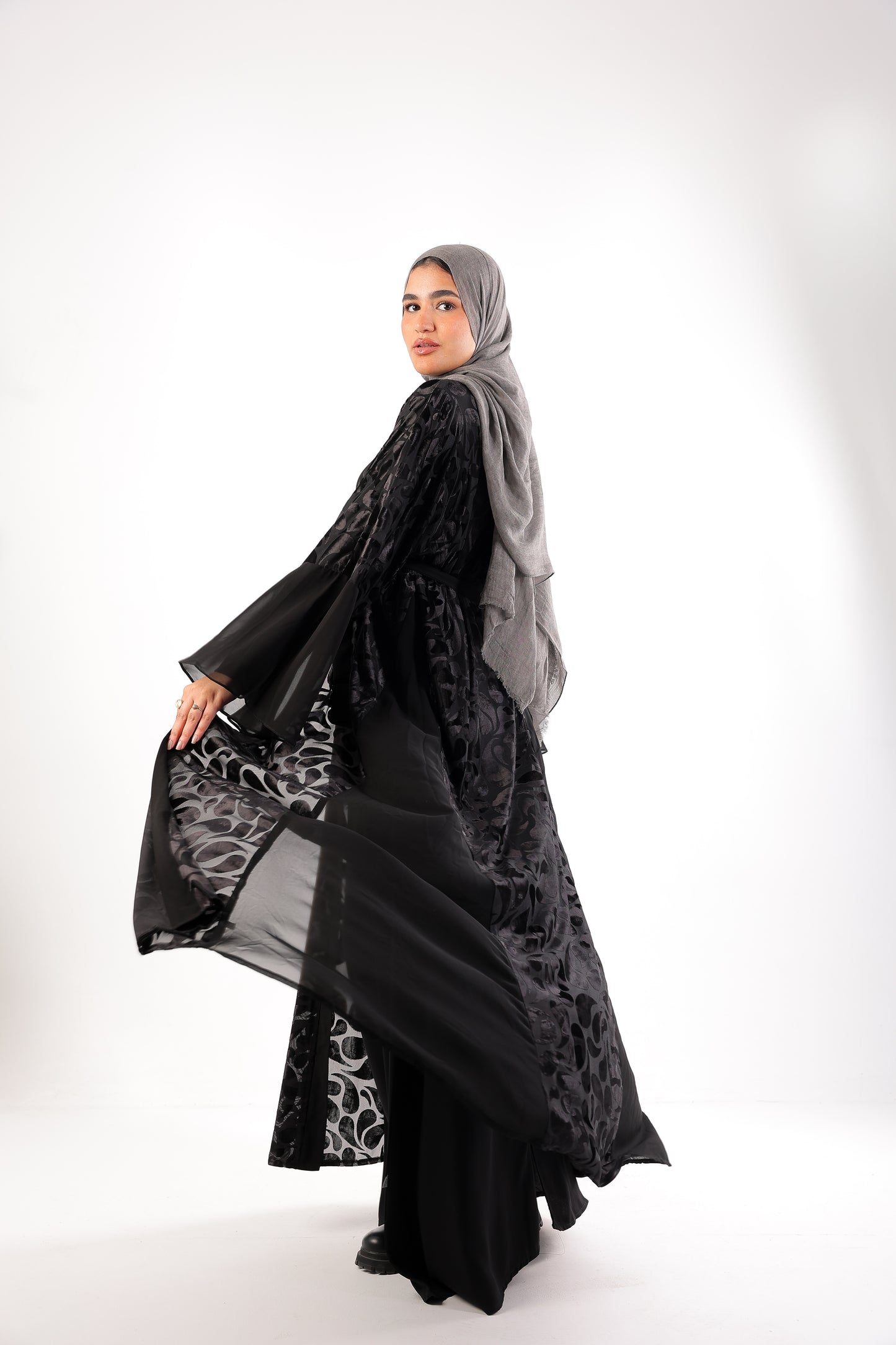 our open Jacquard Velvet , with belt Code 399 B velvet