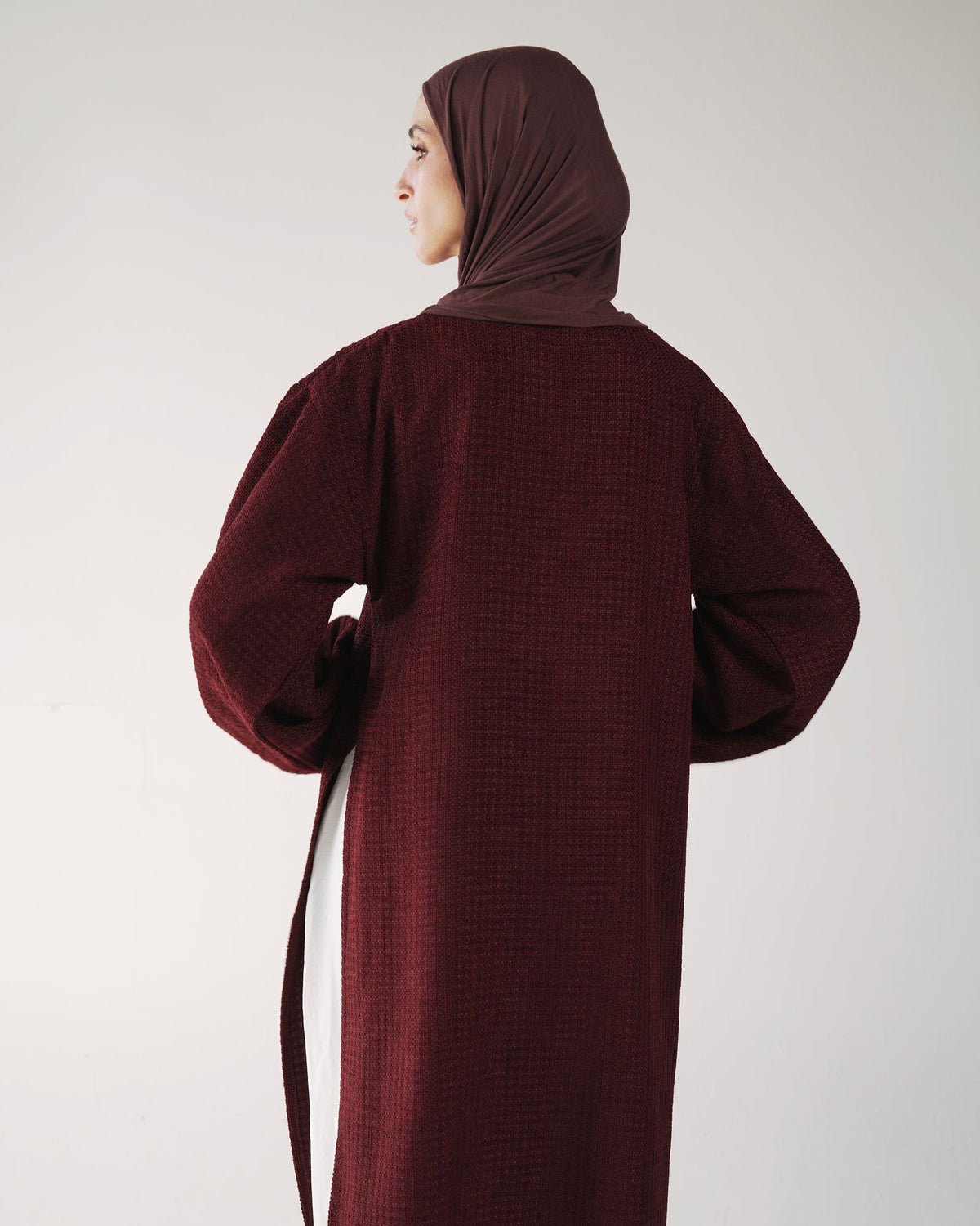 Tweed Bouclé Tunic  FWC500 Burgundy
