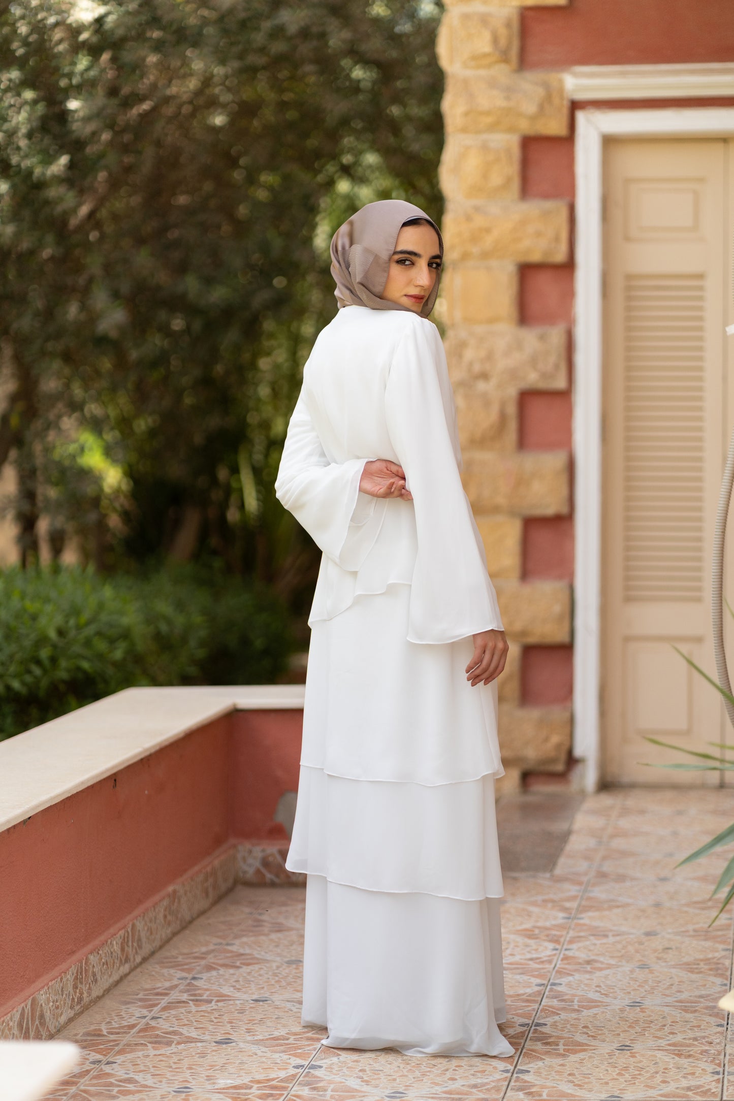 Flora Ruffles dress Code 15 white