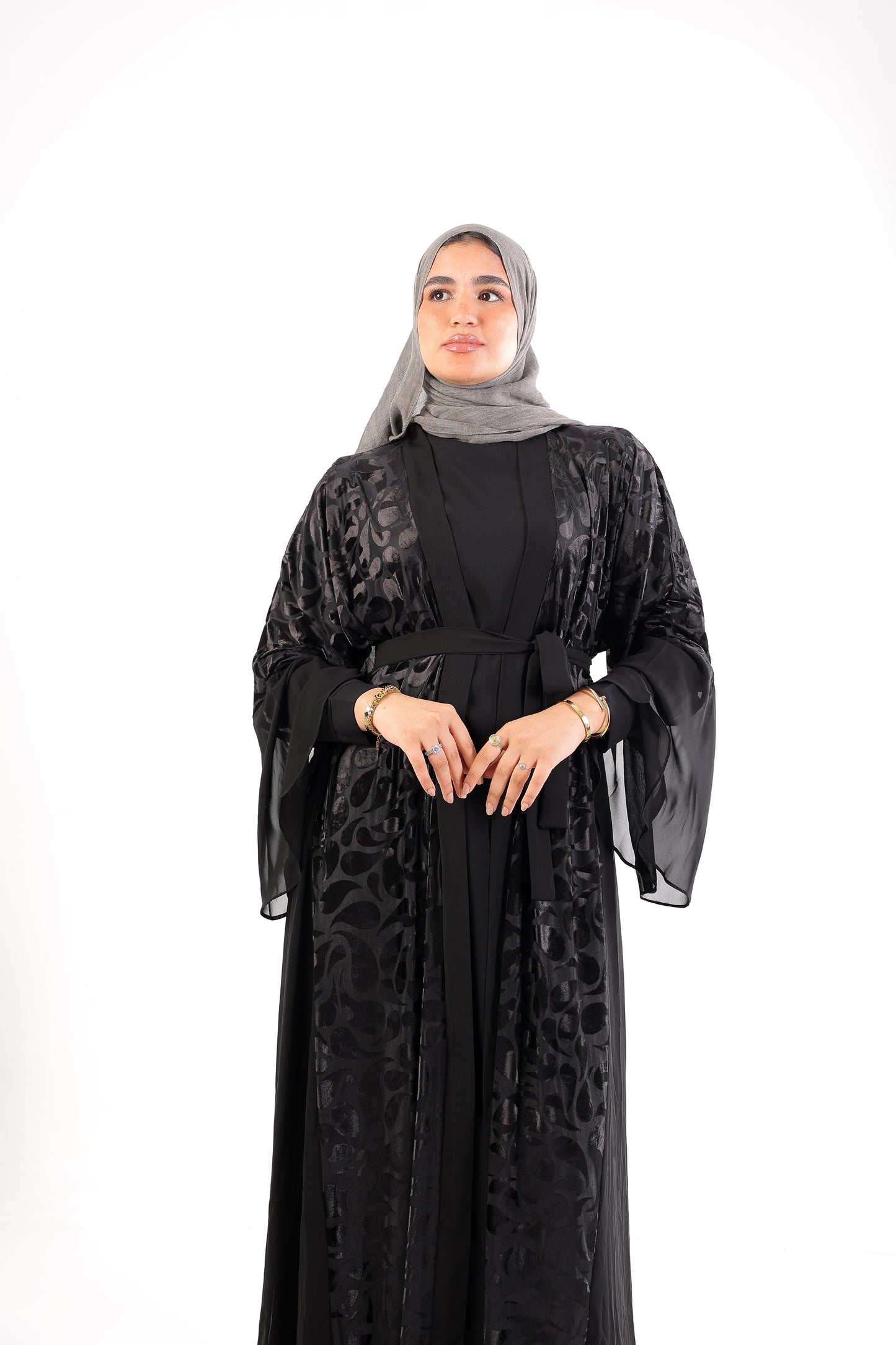 our open Jacquard Velvet , with belt Code 399 B velvet