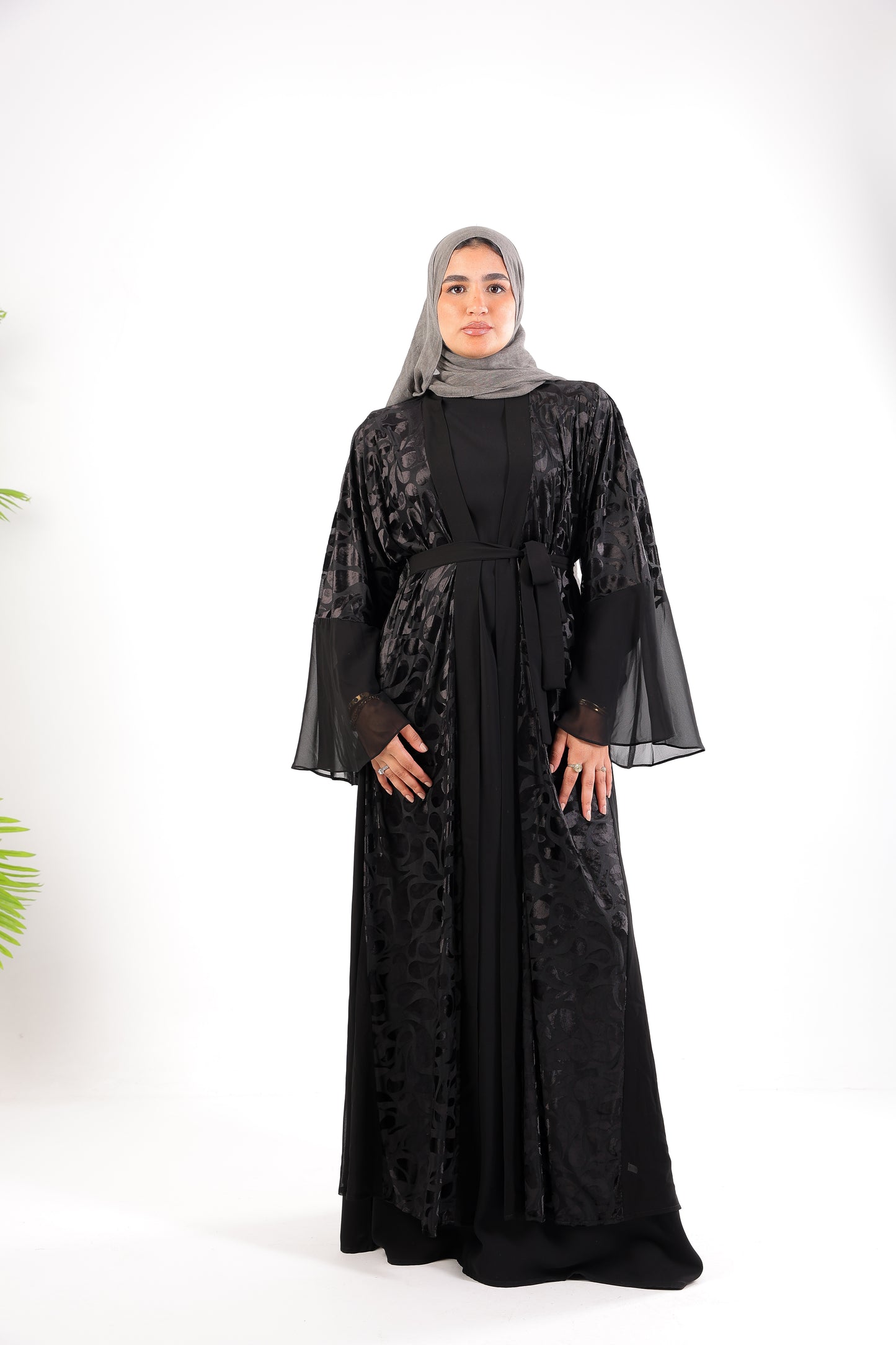 our open Jacquard Velvet , with belt Code 399 B velvet