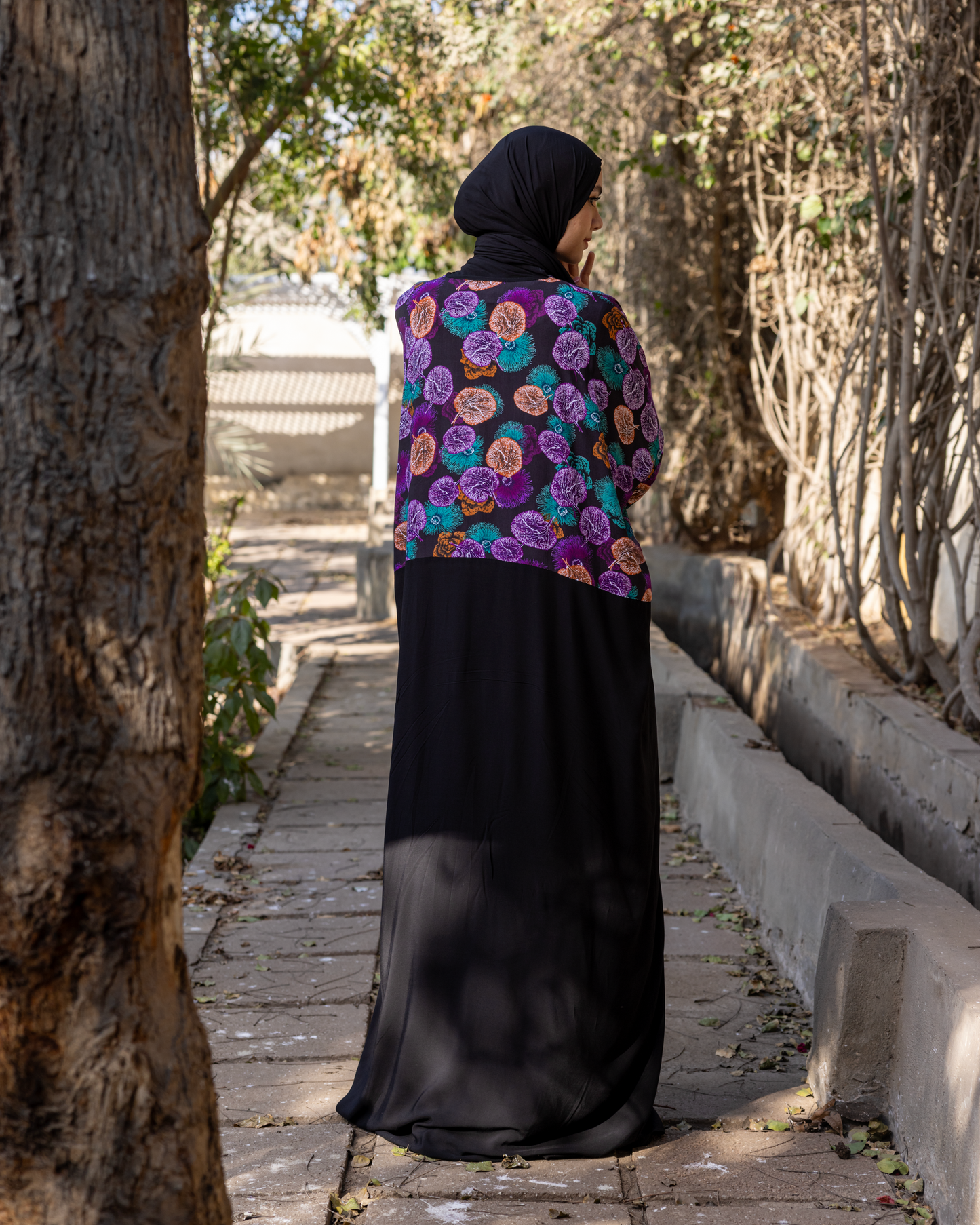 Cotton viscose Prayer Wear with attached scarf