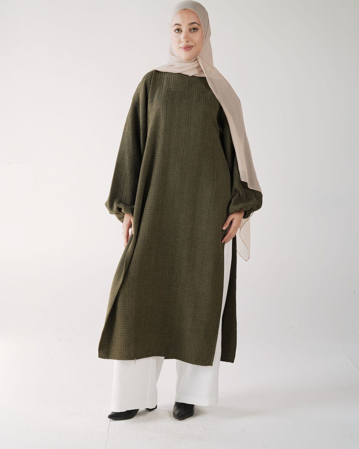 Tweed Bouclé Tunic Fwc500 Olive