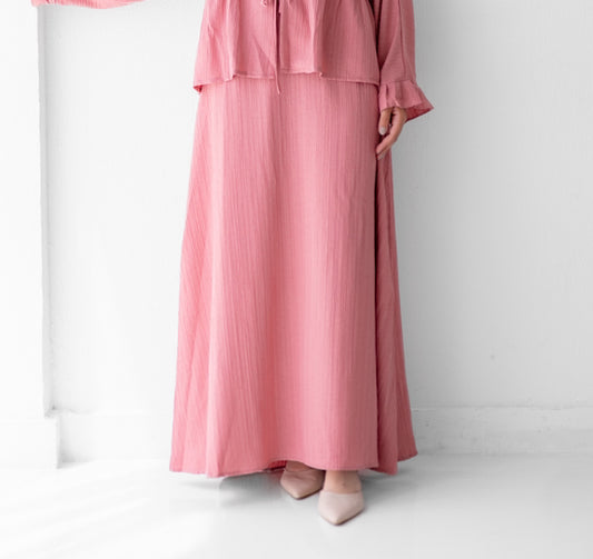 Soft Crinkle Basic Skirt Code 119 Dusty Rose