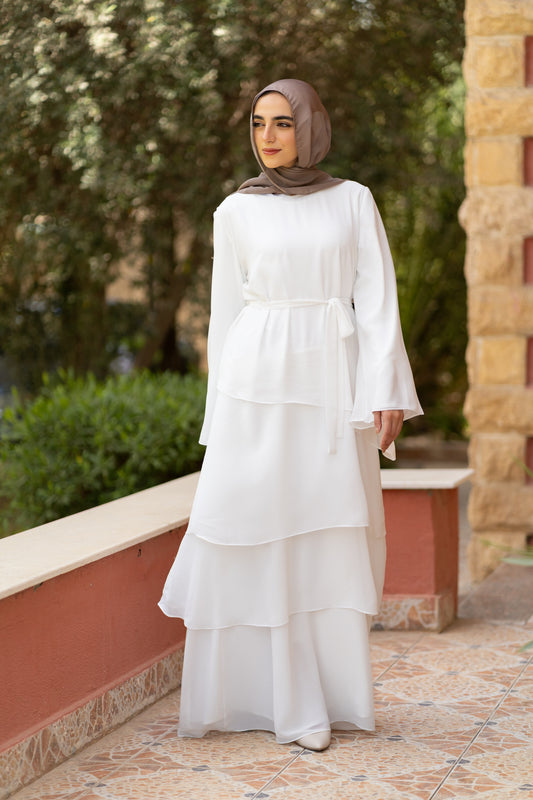 Flora Ruffles dress Code 15 white