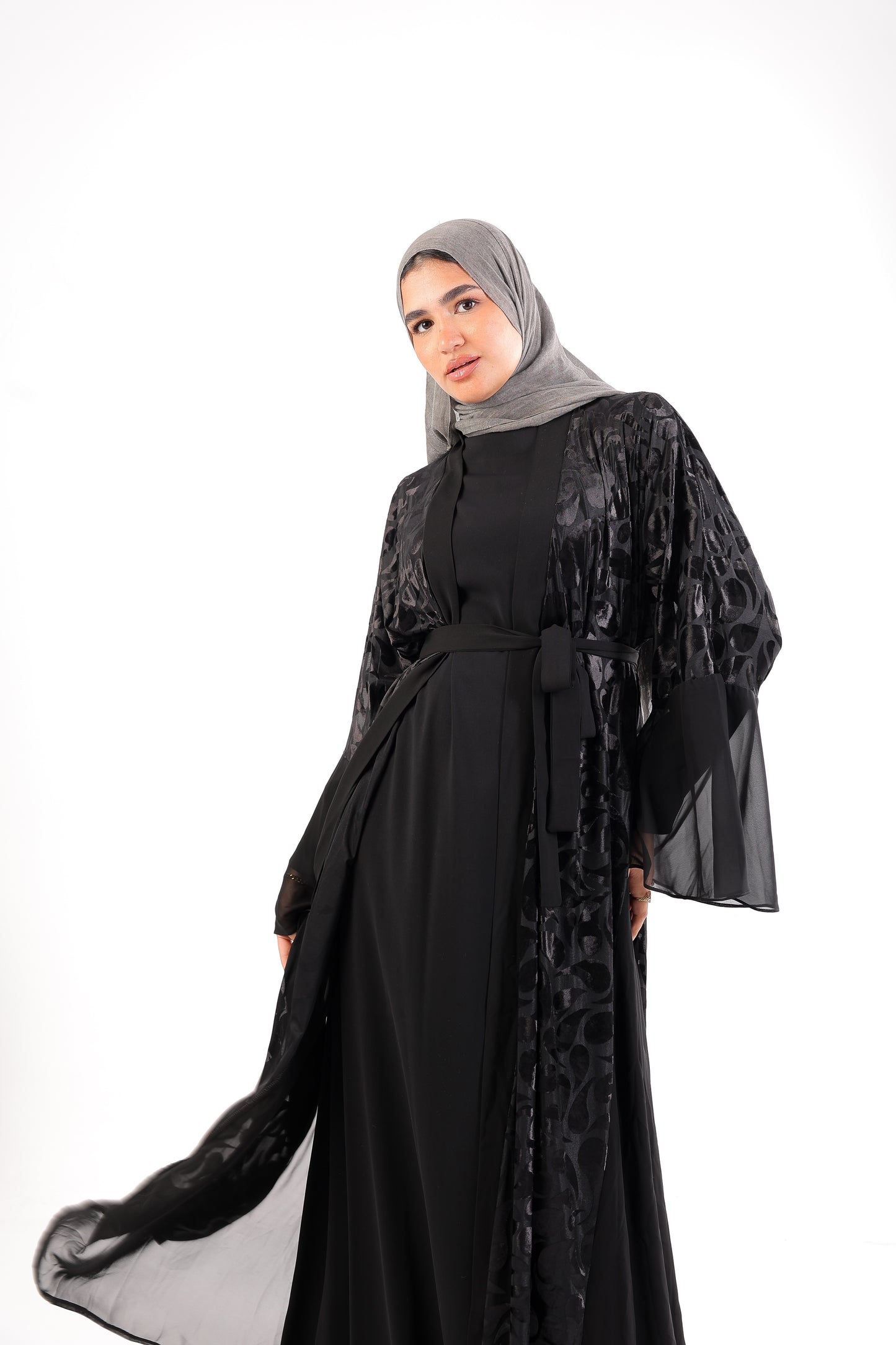 our open Jacquard Velvet , with belt Code 399 B velvet