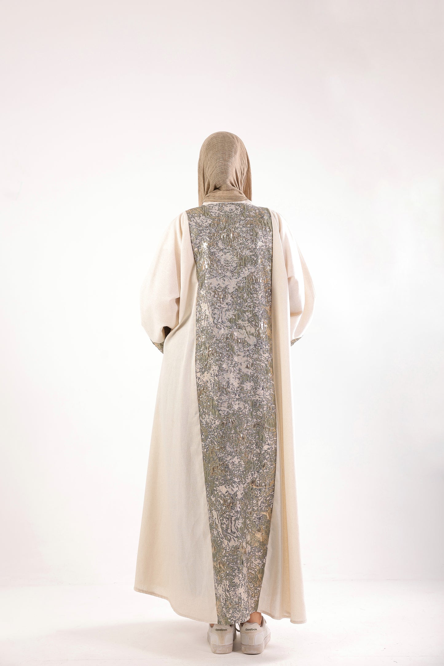 Elegant Shimmer Caftan – Code 511 Off White