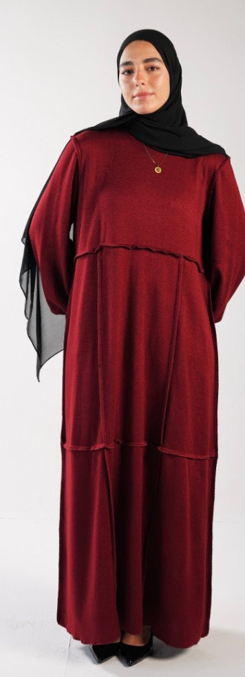 Elara knit Burgundy Dress Fwc703