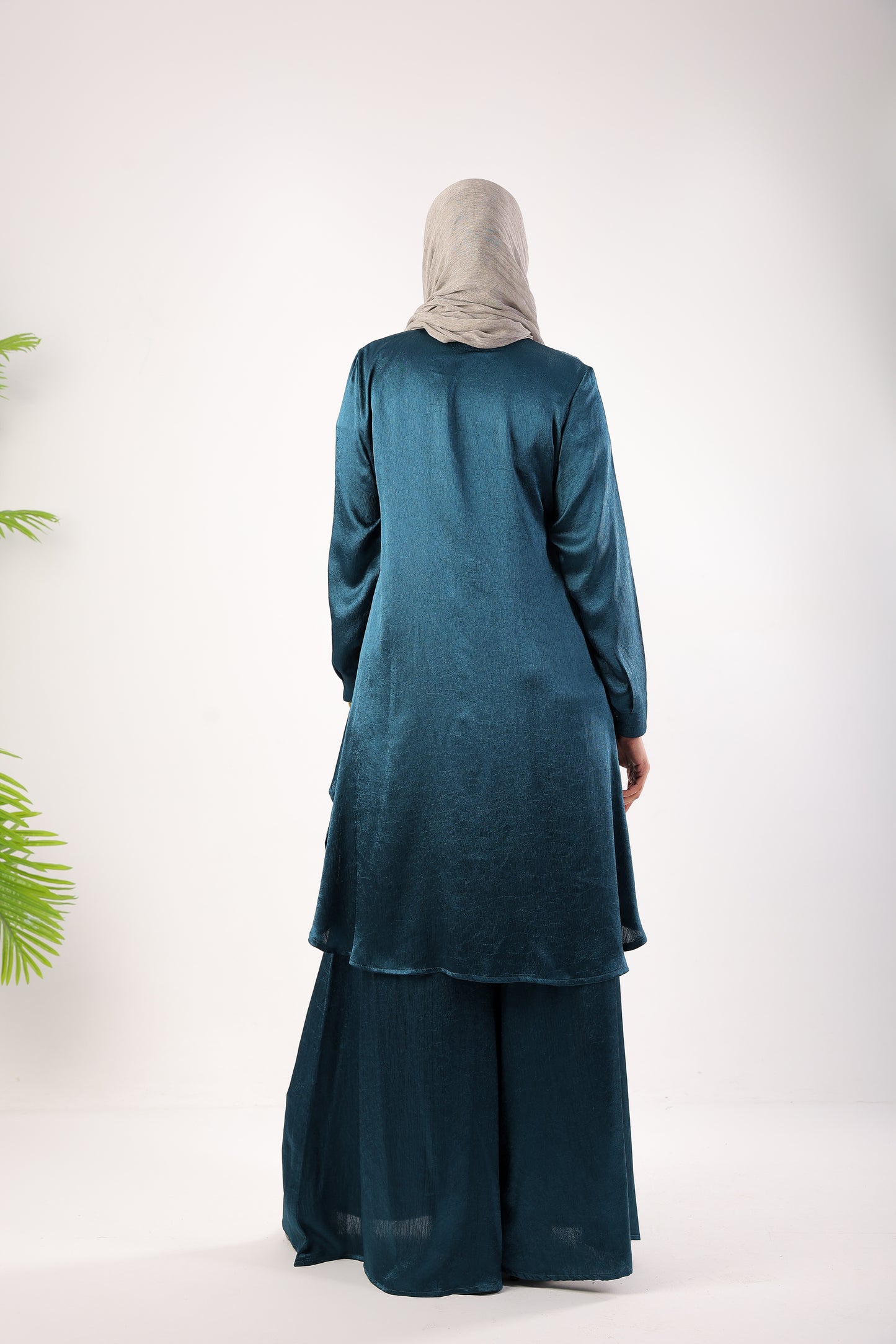 Silk Wide-Leg Set – Code 4695 Blue