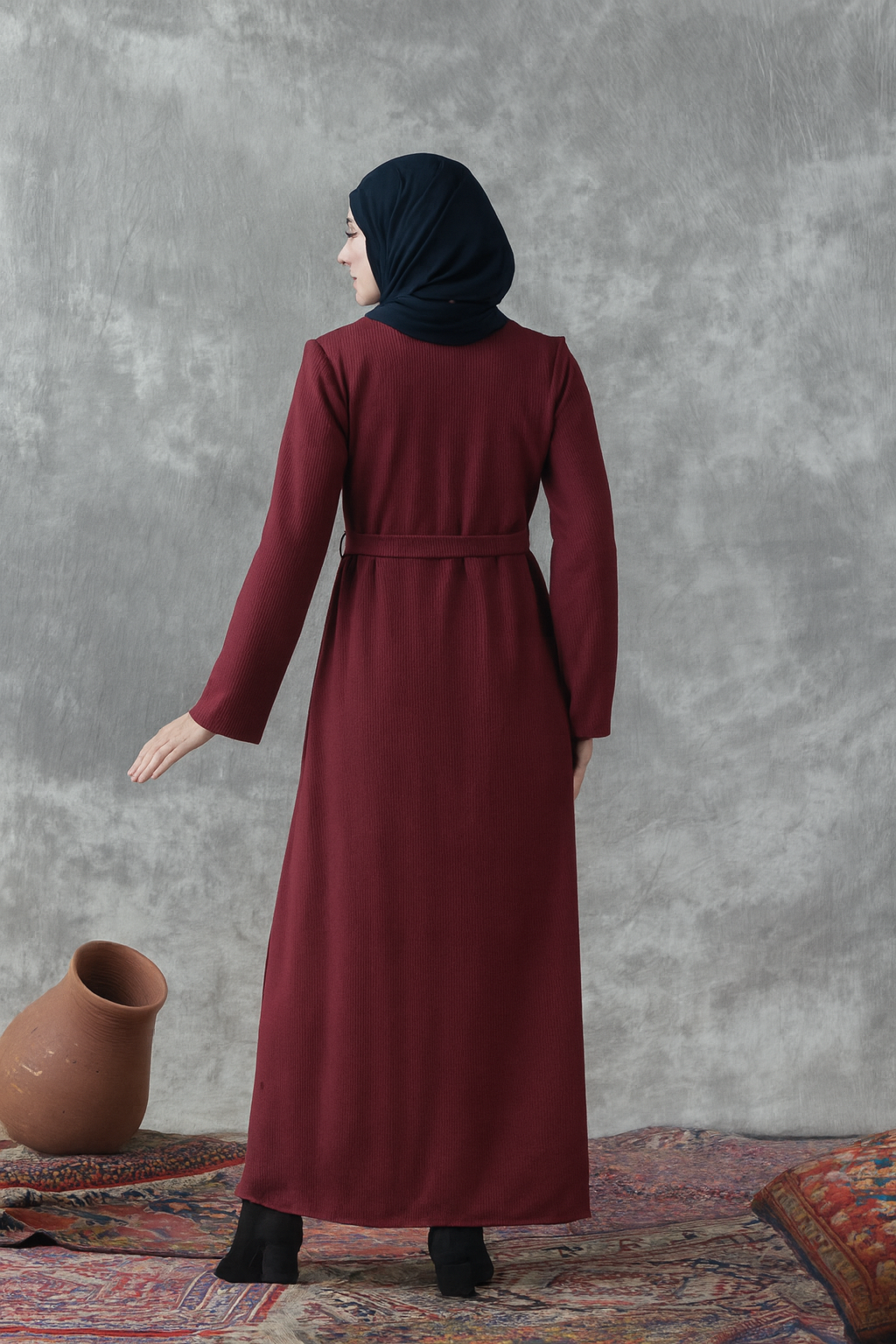 Wool basic dress code 66 Burgundy