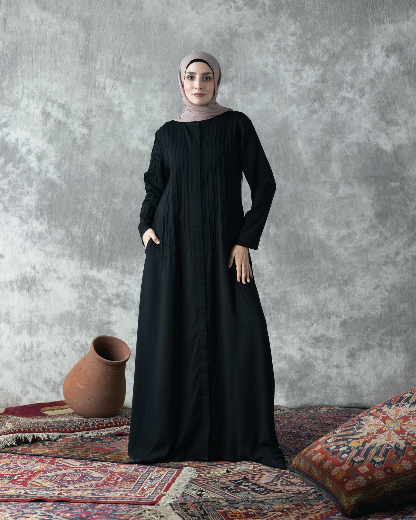 Crepe abaya code 81