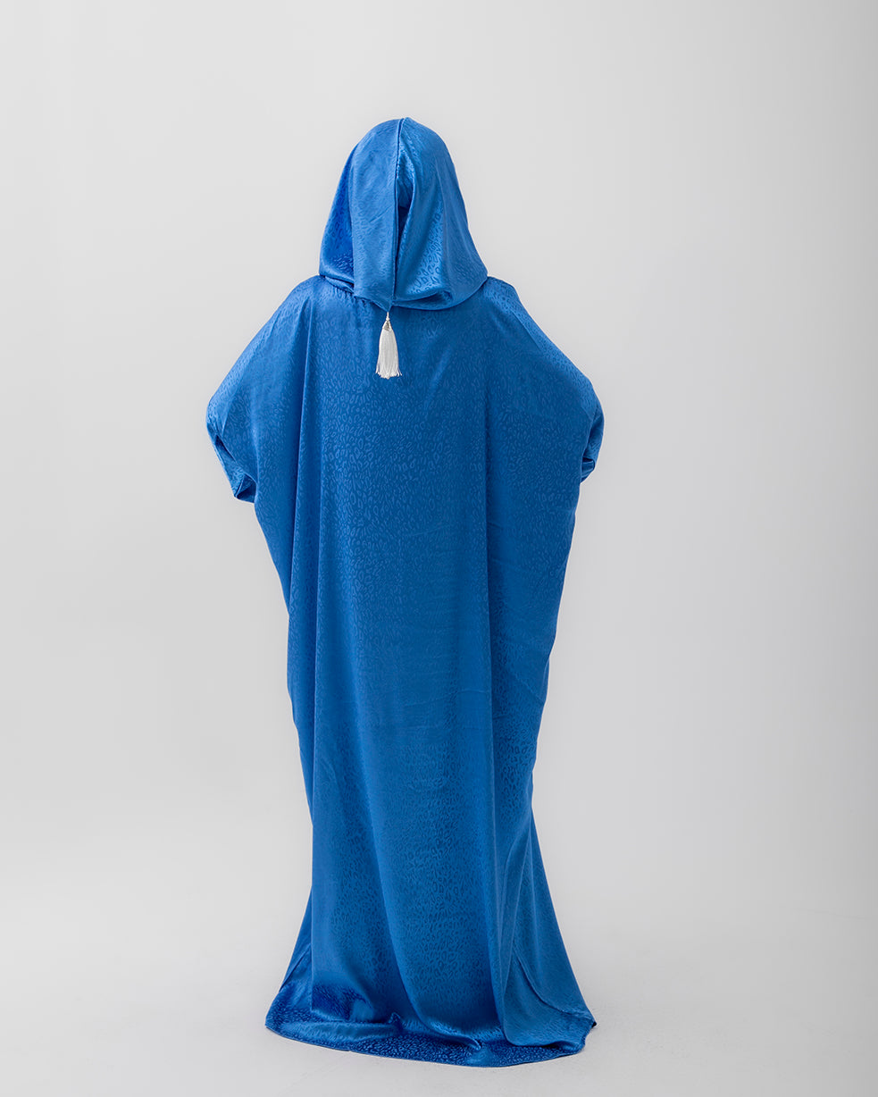 Moroccan Satin Prayer Wear Blue