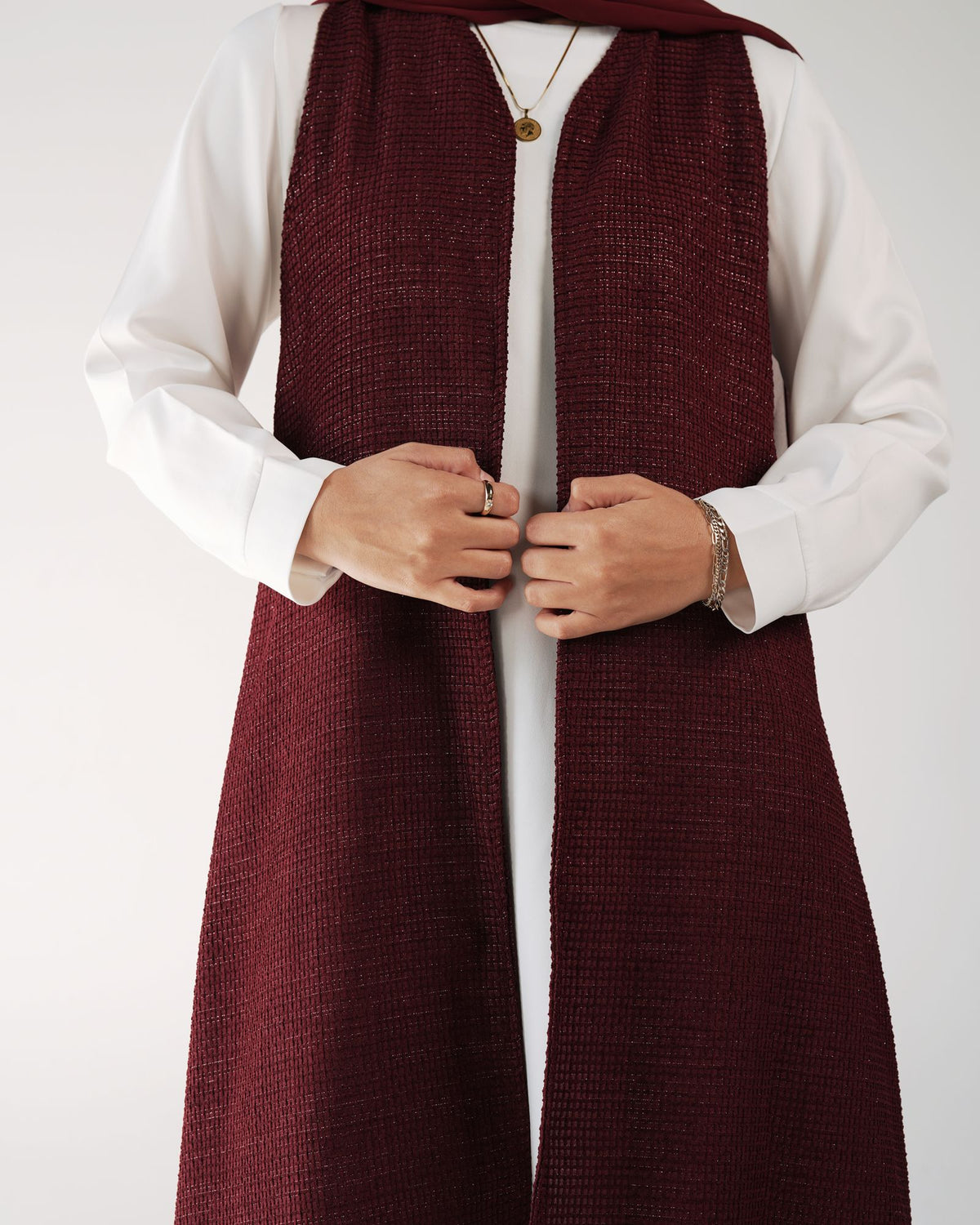 Odette Shimmer Bouclé Tweed Vest Fwc55