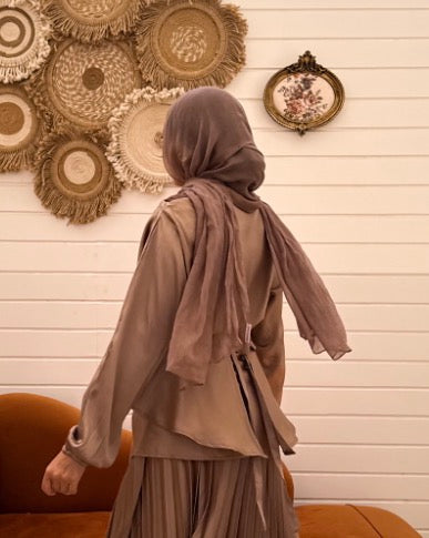 Café Satin Blouse C308
