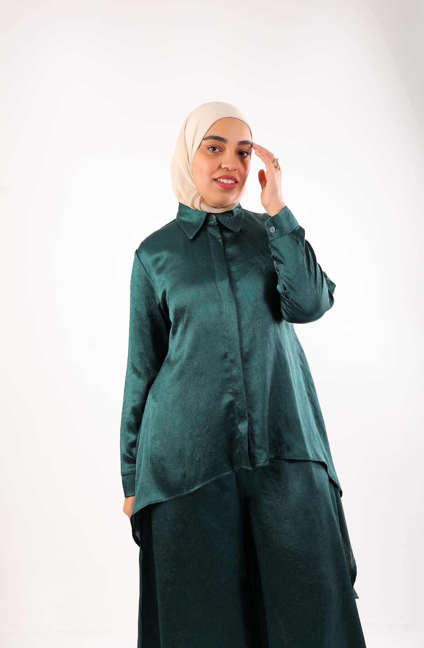 Silk Wide-Leg Set – Code 4695
Green