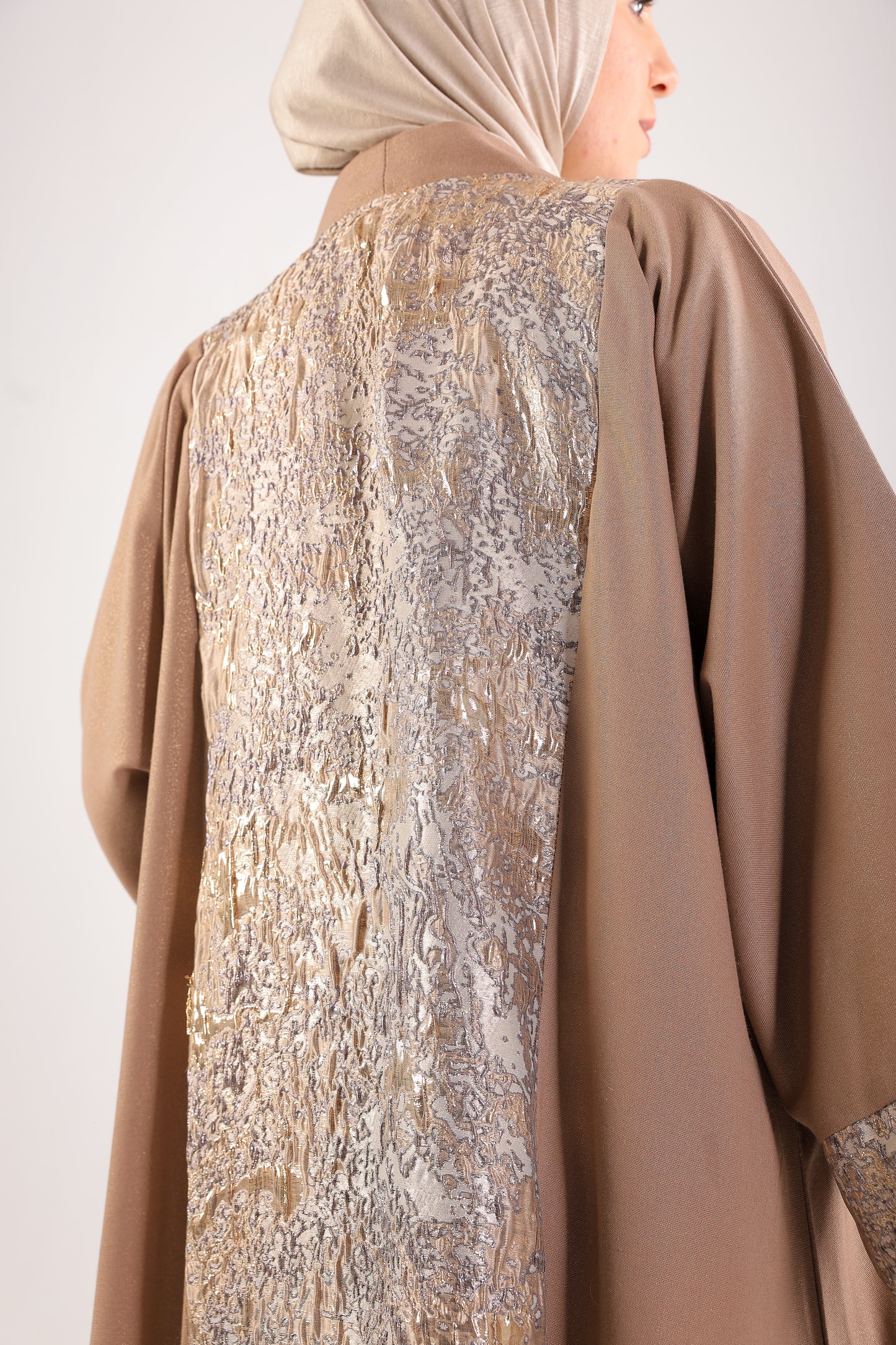 Elegant Shimmer Caftan – Code 511 Light Brown