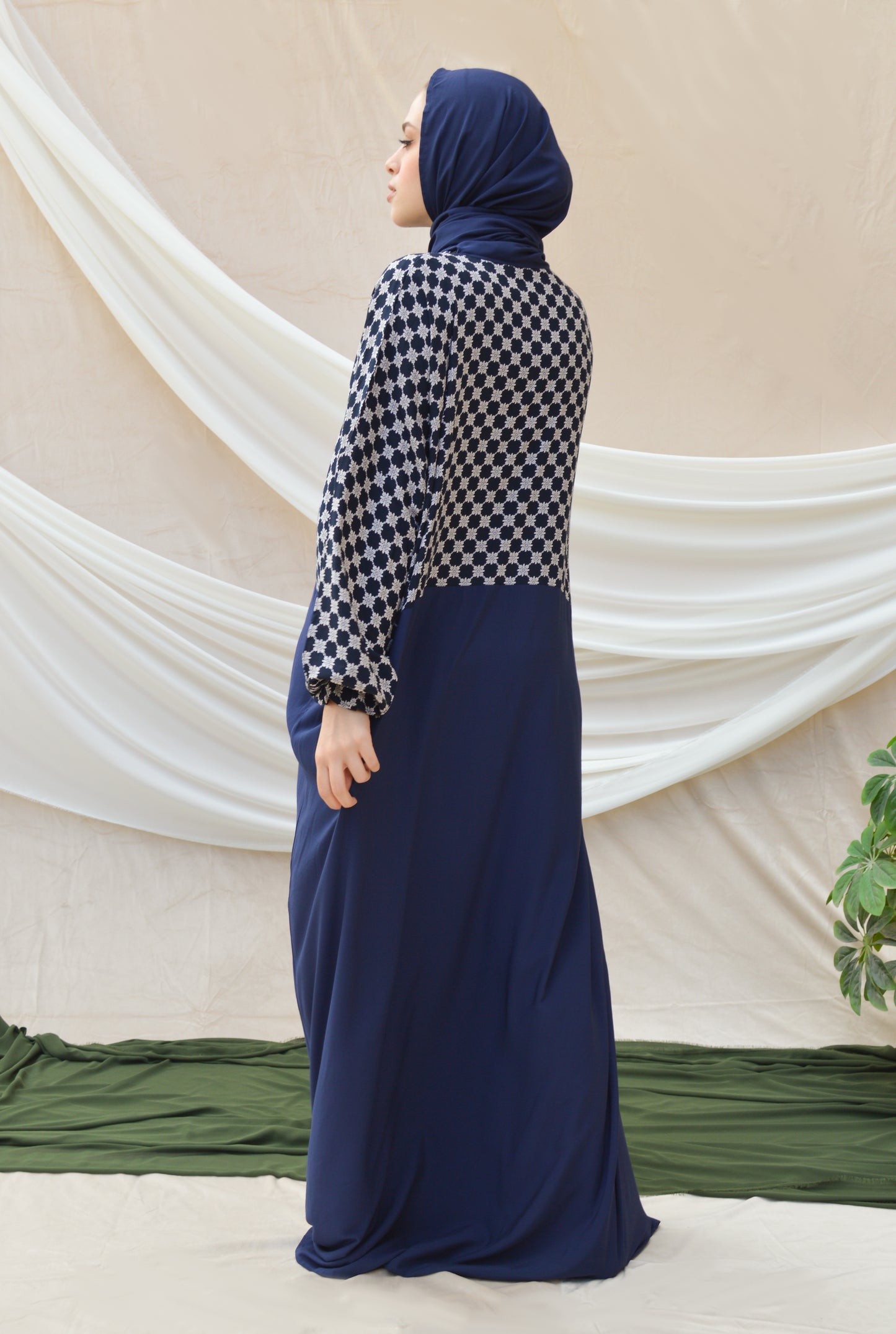 Cotton Viscose Prayer Wear (Navy)