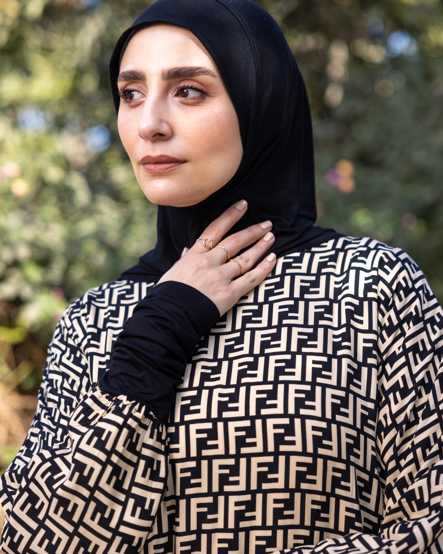 Cotton Viscose Esdal Code 333 Beige & Black