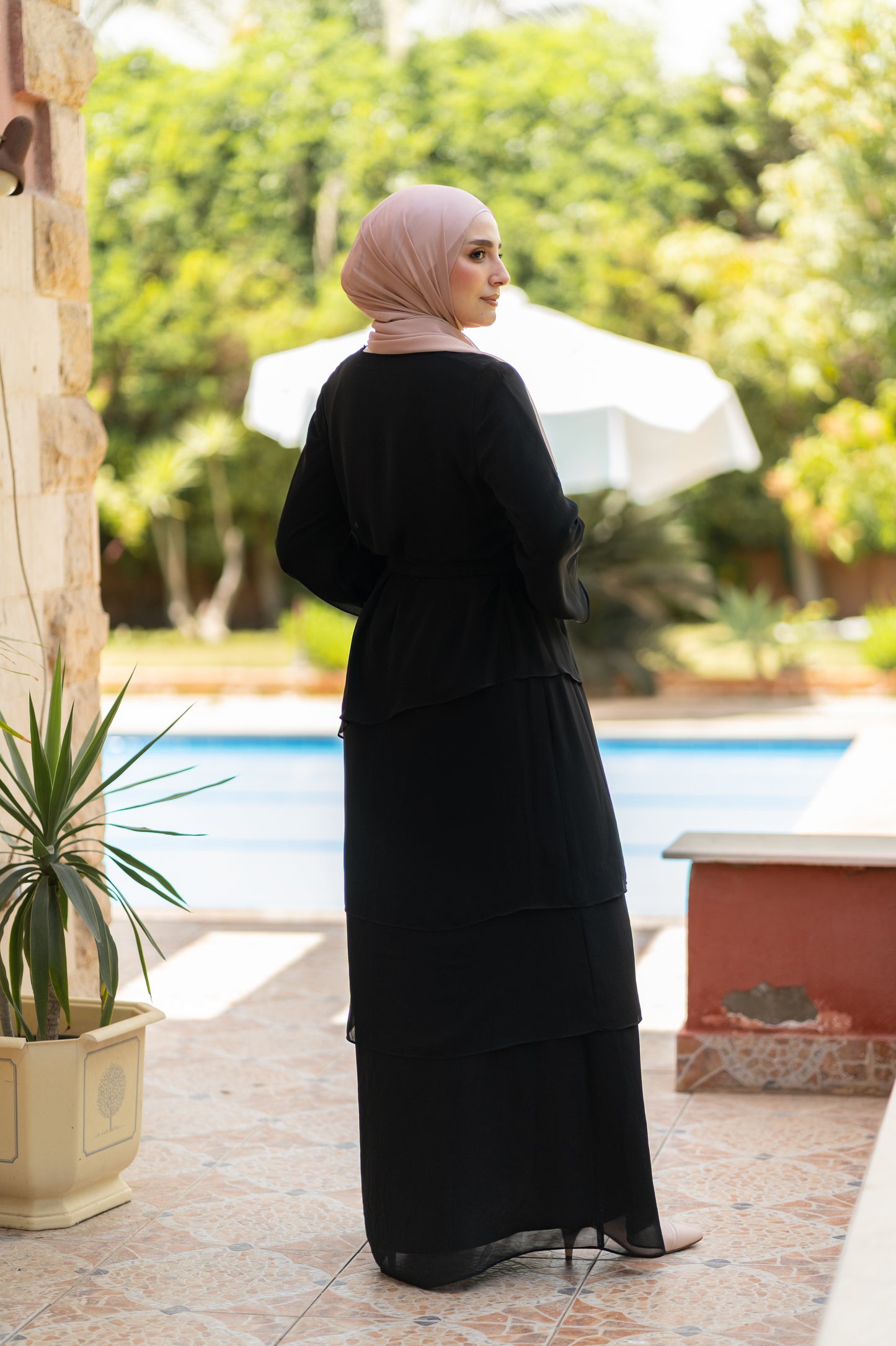 Flora ruffles dress Code 15 Black