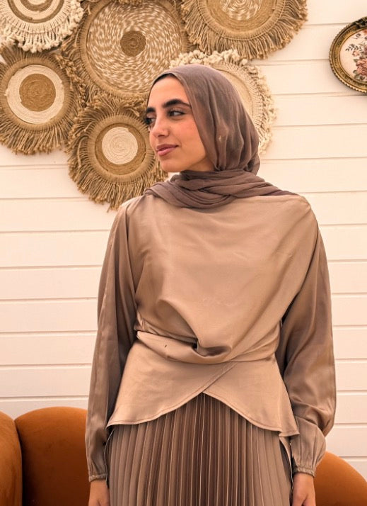 Café Satin Blouse C308