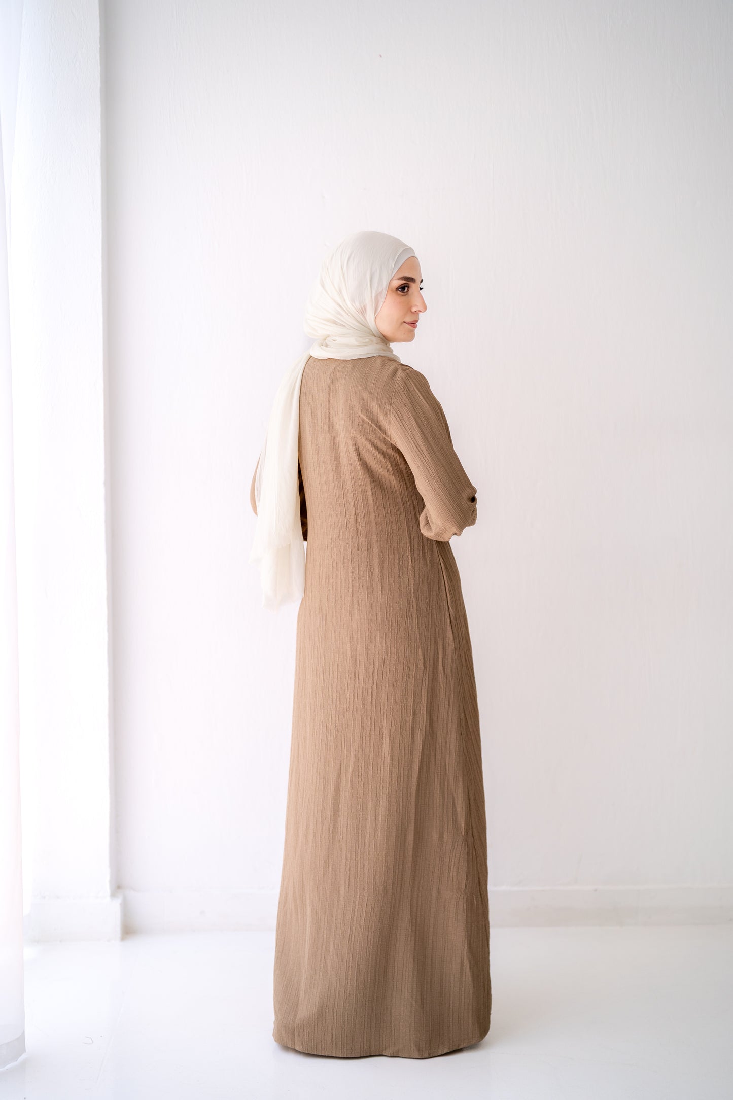 Rosy Soft Crinkle wrap Dress Code 400 Café